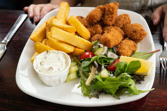 Scampi and Chips